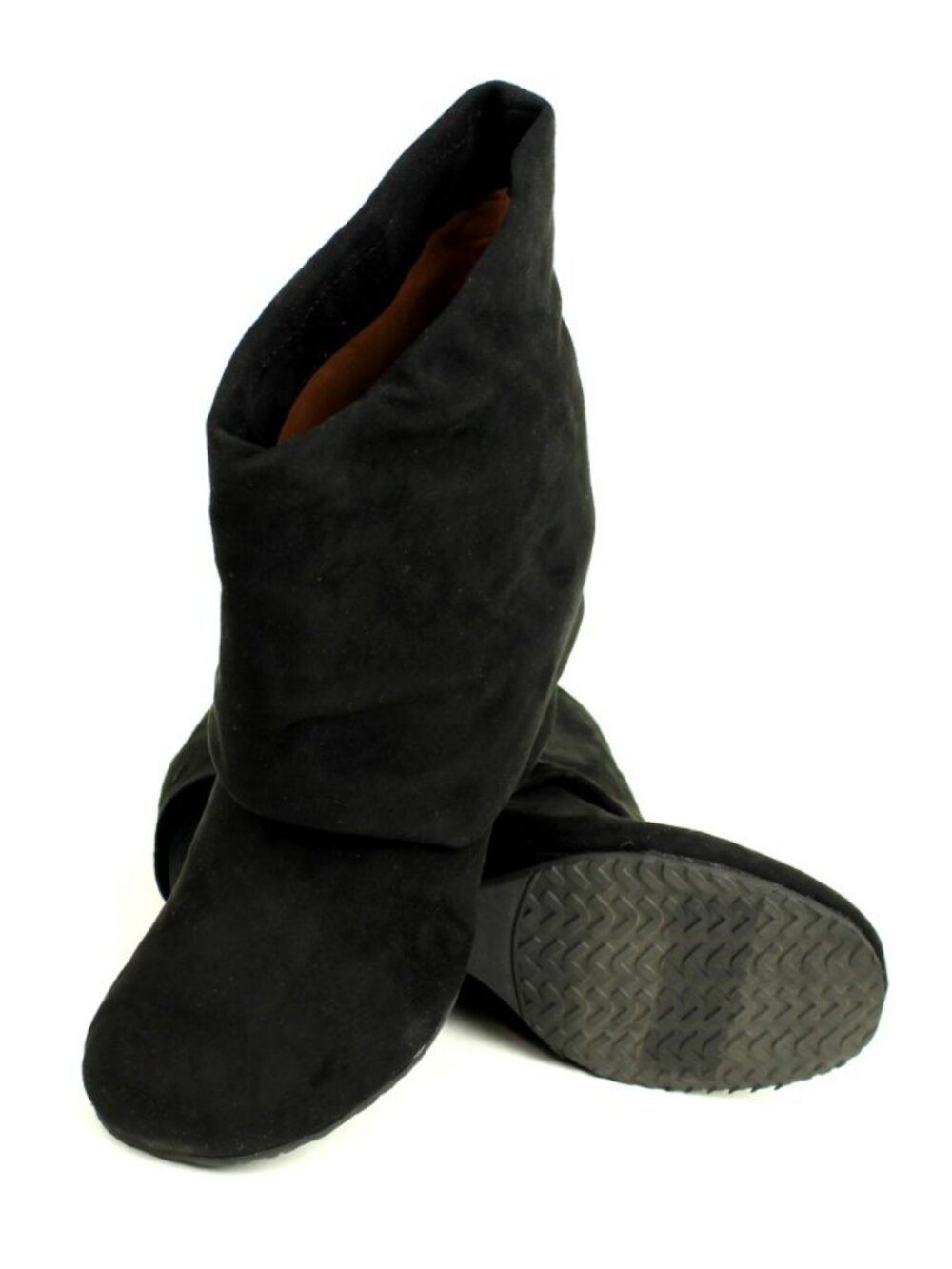 Gentle Souls On The Ridge Black Suede Ankle Boot Wedge